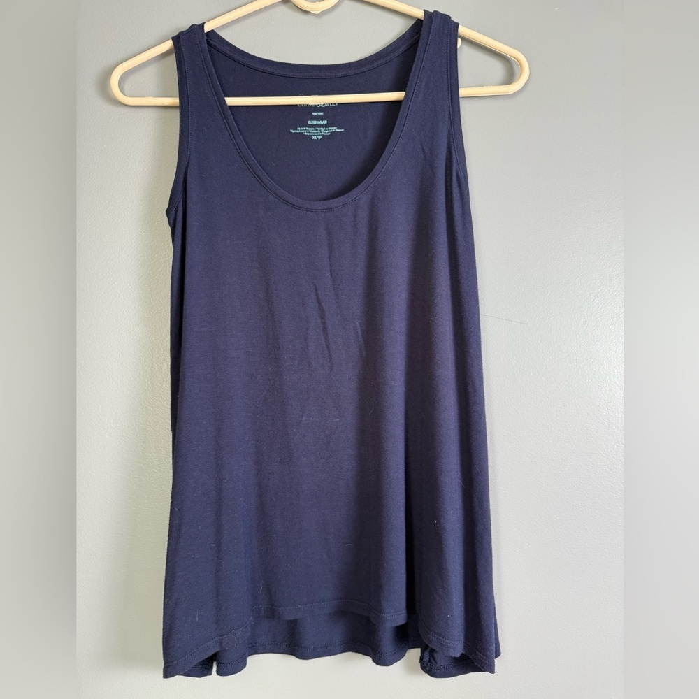 Cynthia Rowley Sleepwear Navy Tank Top Womens Sz XS 17" PTP